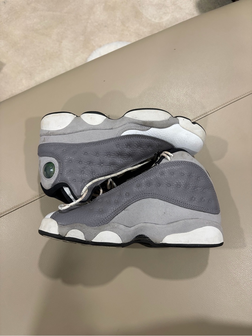 Jordan Kids Gray Suede Basketball Sneakers